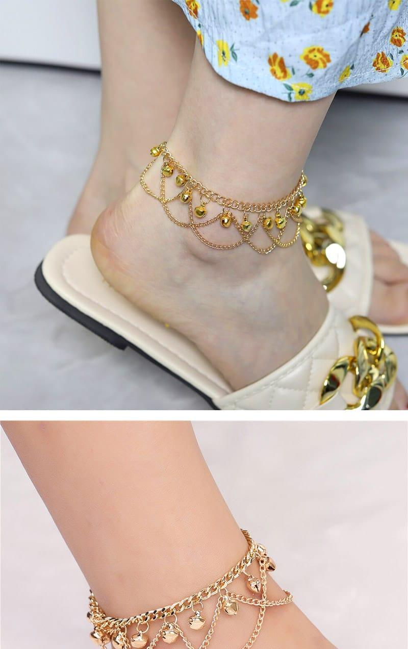1 Pc Bell Gold Plated Anklet - Image 3