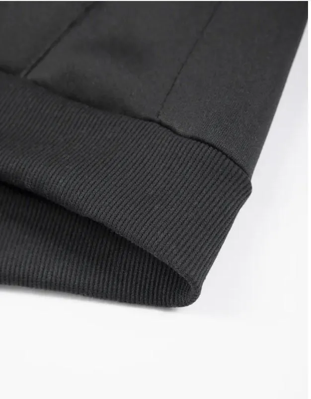 2 Pcs Men's Fleece Plain Zipper Track Suit - Image 5