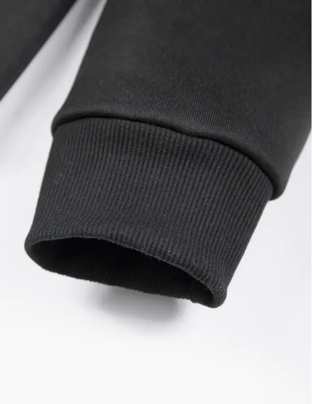 2 Pcs Men's Fleece Plain Zipper Track Suit - Image 6