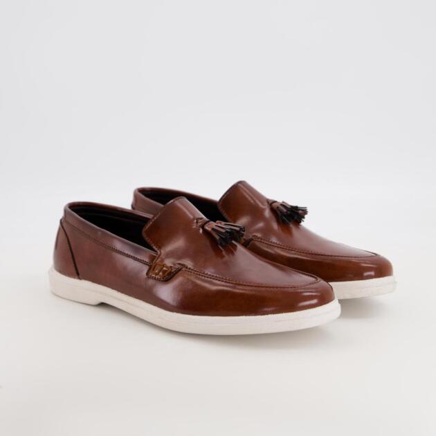 Men's Brown Leather Loafers - Fancy, Formal & Casual - 1 Pcs