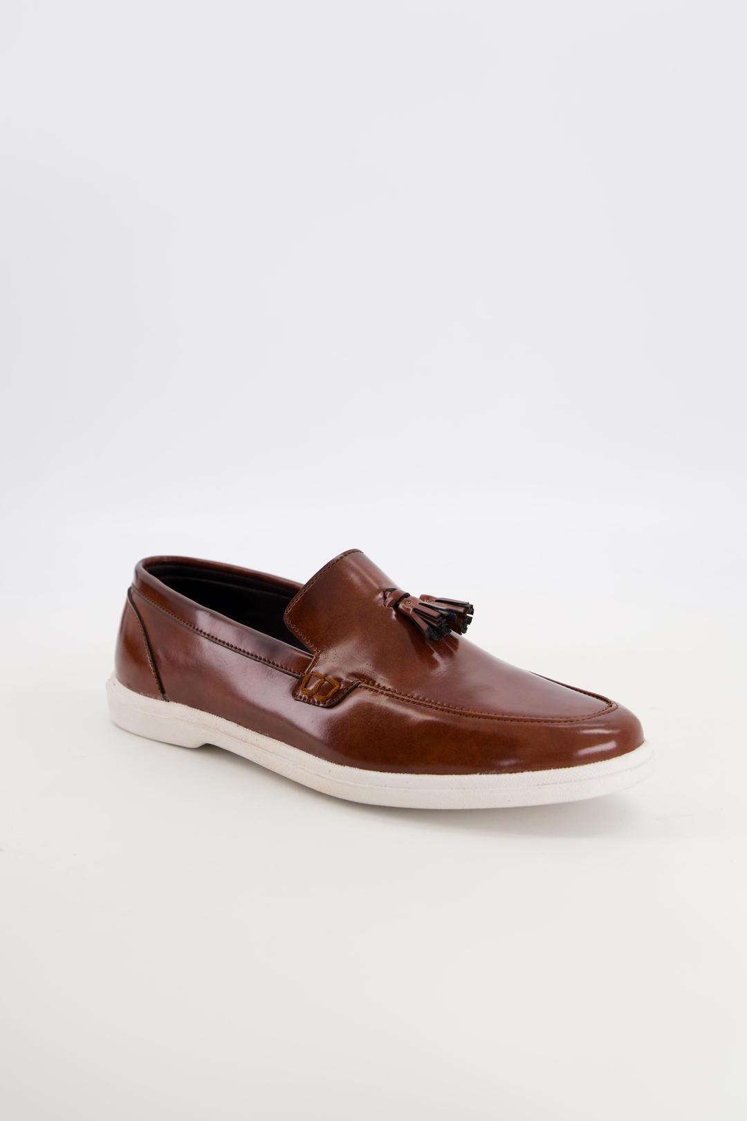 Men's Brown Leather Loafers - Fancy, Formal & Casual - 1 Pcs - Image 4