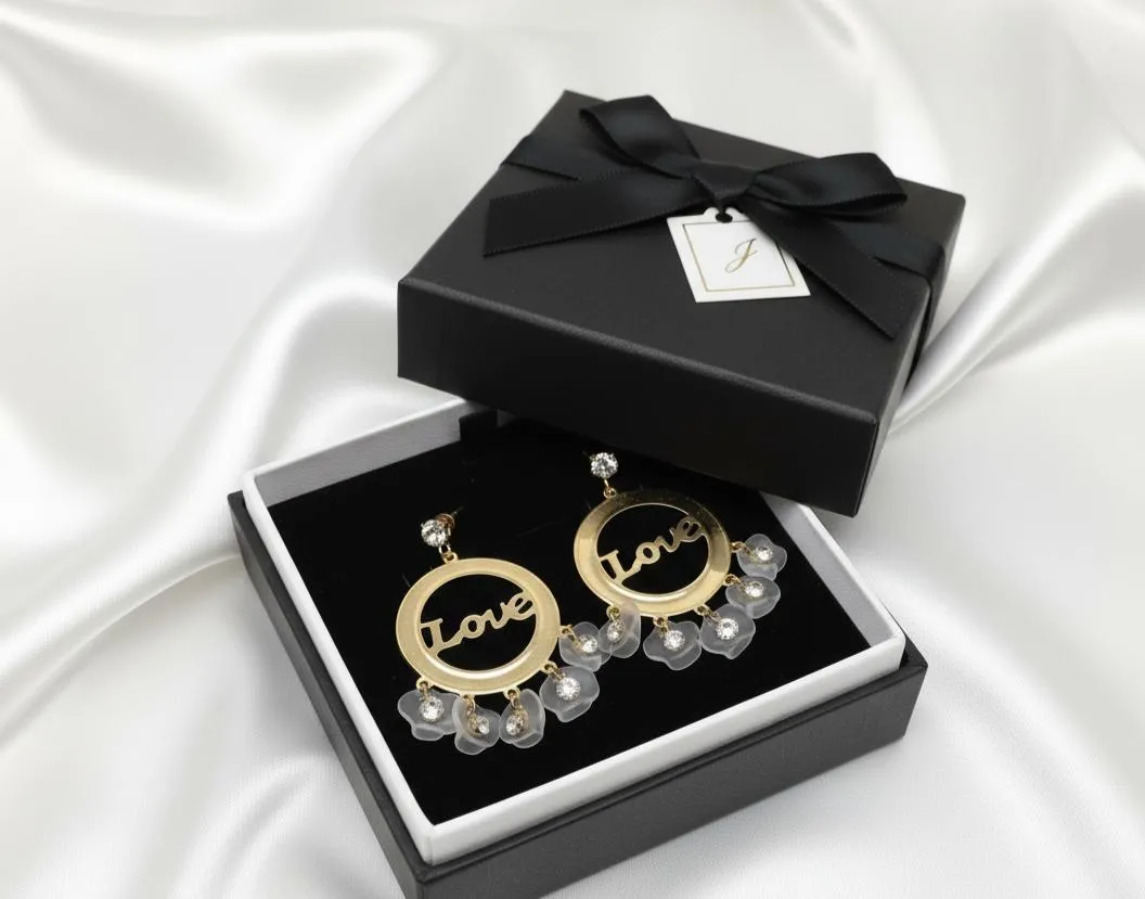 Stylish 2 Pcs Alloy Earrings in Vibrant Red, Black, White, Pink, and Blue Colors - Image 6