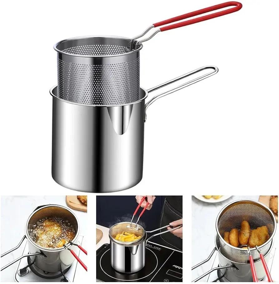Stainless Steel Strainer Pot - 1 Pc, Easy to Clean Fries Strainer - Image 3