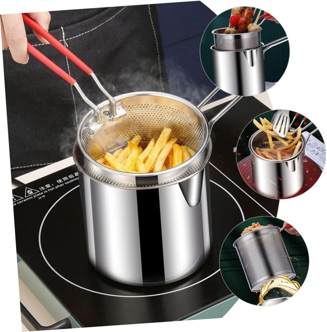 Stainless Steel Strainer Pot - 1 Pc, Easy to Clean Fries Strainer - Image 5