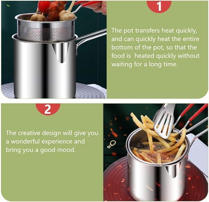 Stainless Steel Strainer Pot - 1 Pc, Easy to Clean Fries Strainer - Image 8