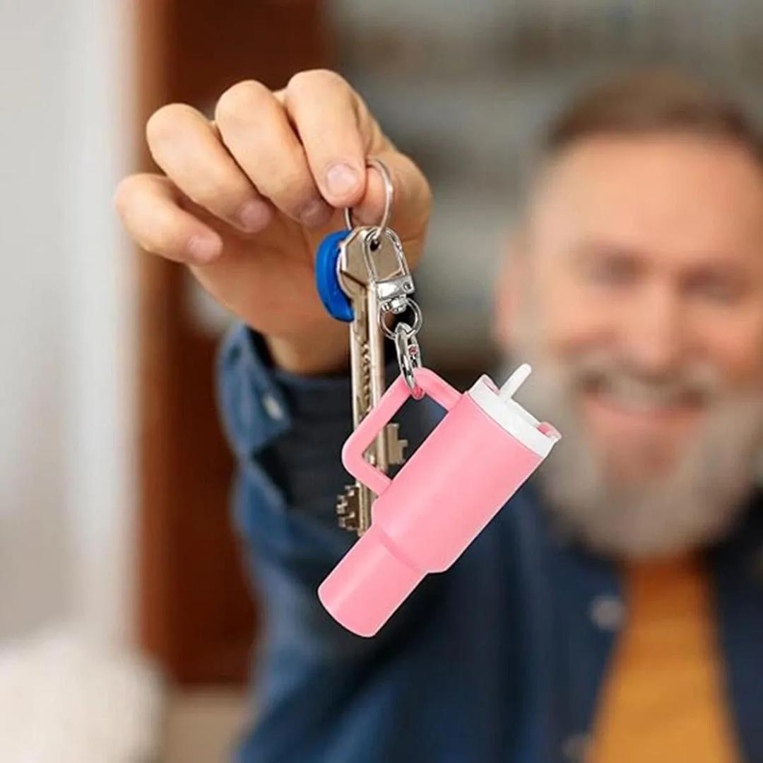 Vibrant 2 In 1 Tumbler Keychain Set - 10 Pcs Multicolor Fun Accessories - Image 6