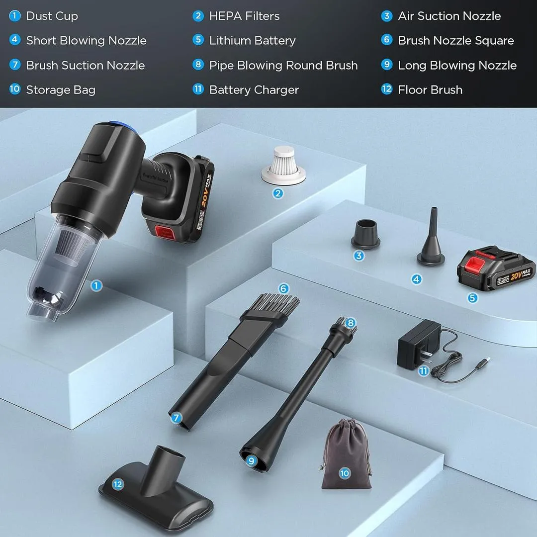 Premium Quality Rechargeable Handheld Vacuum Cleaner , 1 Pc - Image 7