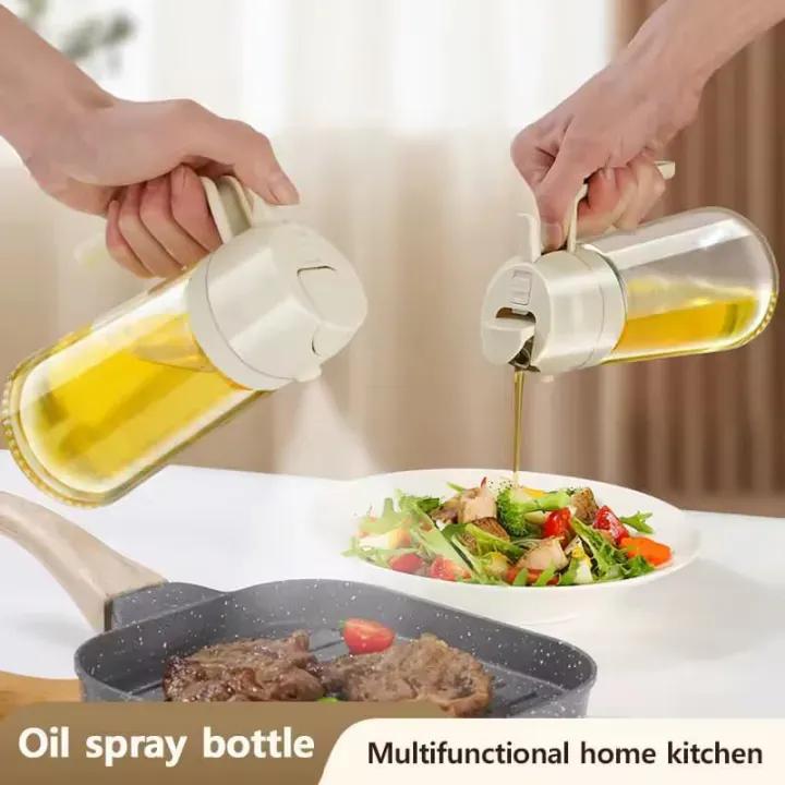 2-in-1 Glass Oil Sprayer & Dispenser Bottle, 450 Ml - Image 5