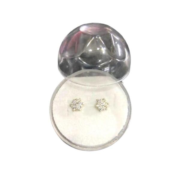 Elegant Silver Zircon Stone Studs