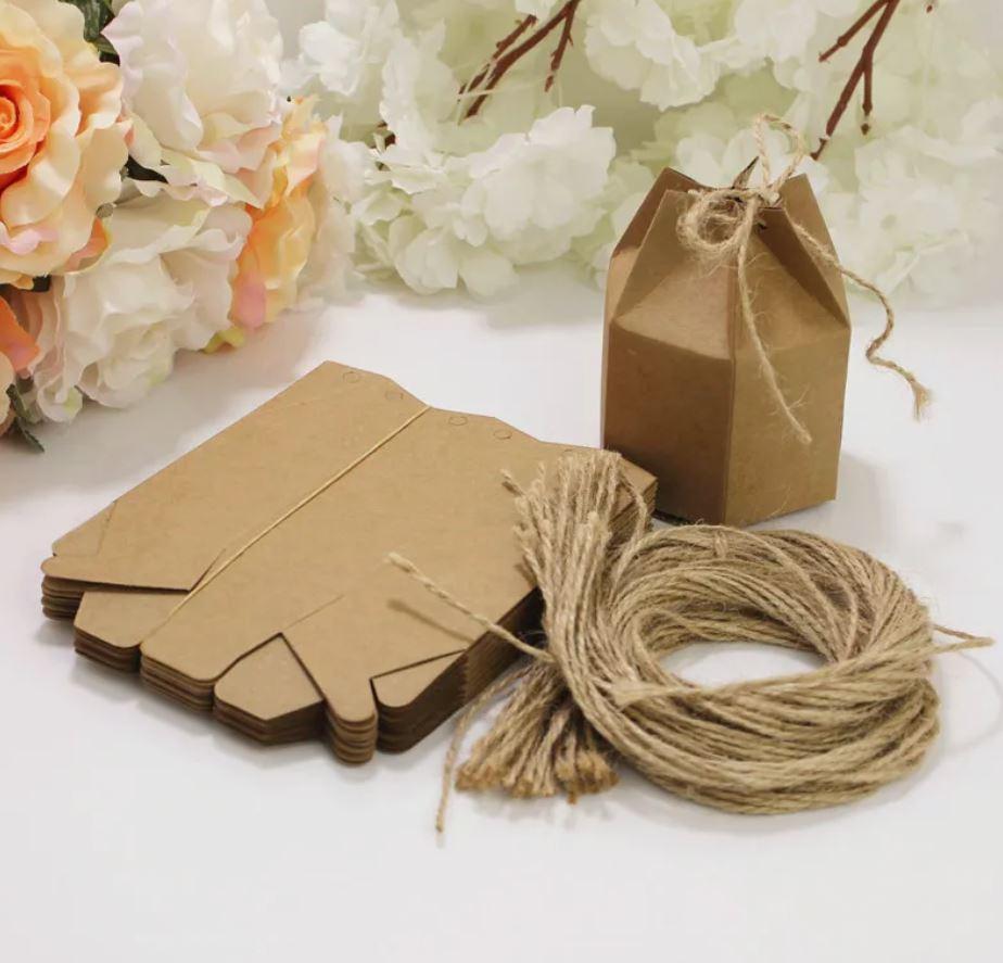15 Pcs Kraft Card Candy Gift Boxes