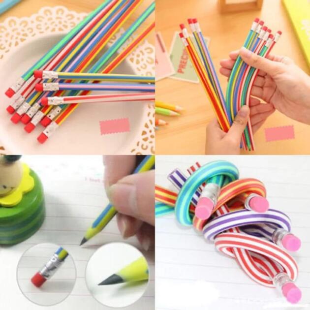 10 Pcs High-Quality Rubber Pencils for Precise Drawing and Writing