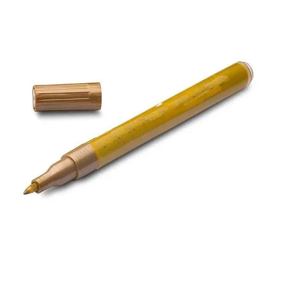 1 pcs Golden Glitter Marker Multi-Surface Shiny Gold Pens