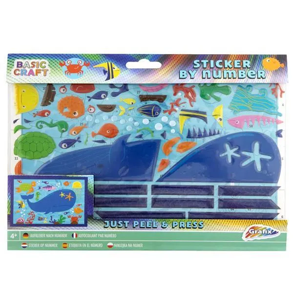 Underwater World Creative set Painting with Self-adhesive Stickers, 26x21 cm - Image 2