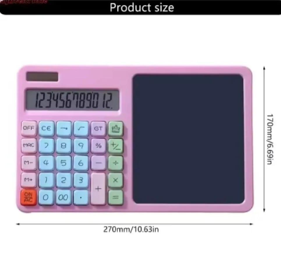 2 In 1 Calculator With Writing Tablet – New Arrival, 1 Pc - Image 2