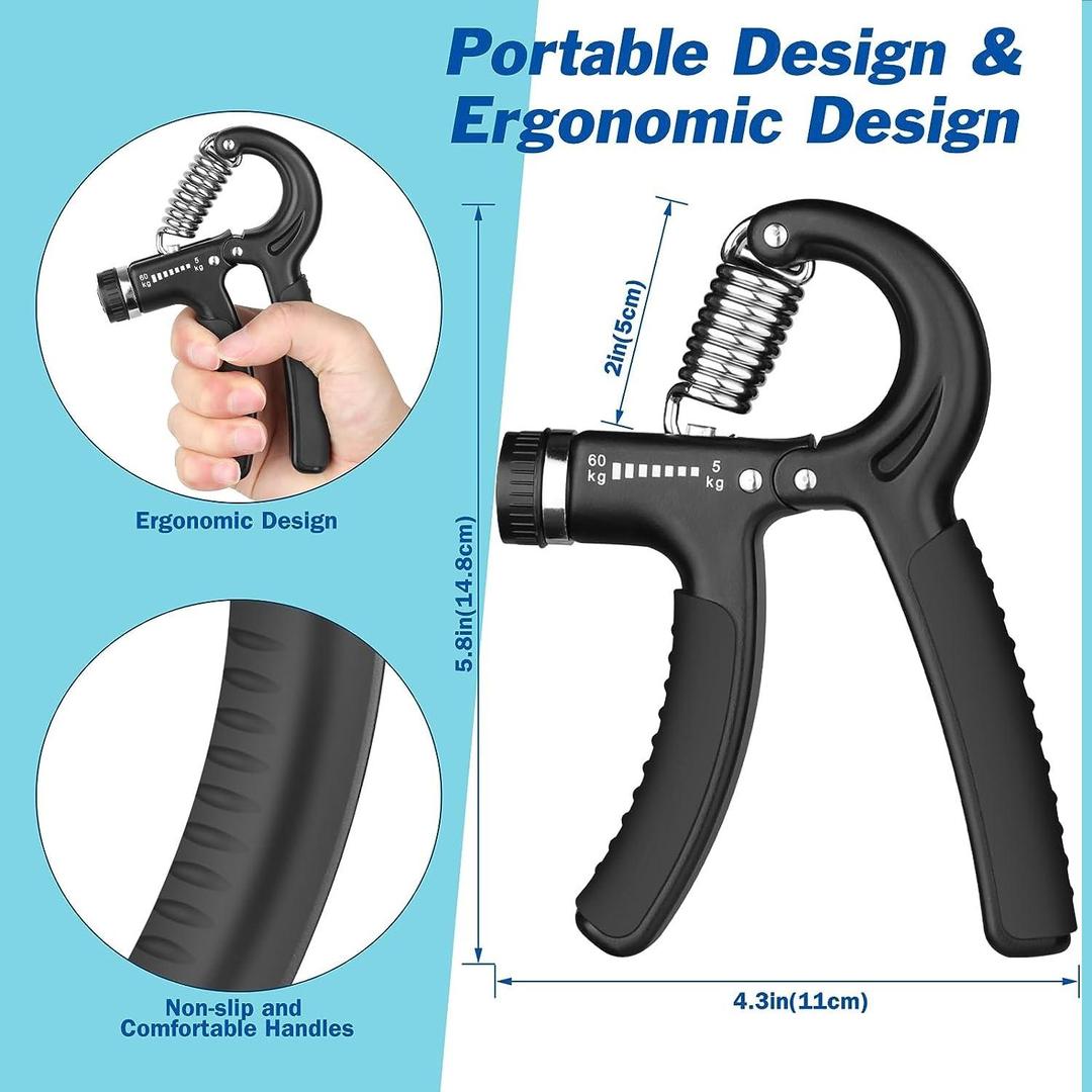 Adjustable Hand Grip Power Exerciser Forearm Wrist Strengthener Gripper 60-kg - Image 3