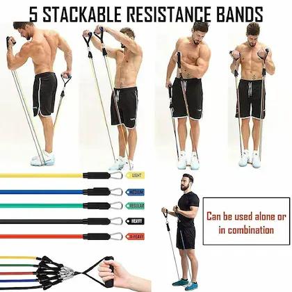 Resistance Bands Set – Home Workout, Fitness & Strength Training Kit - Image 3