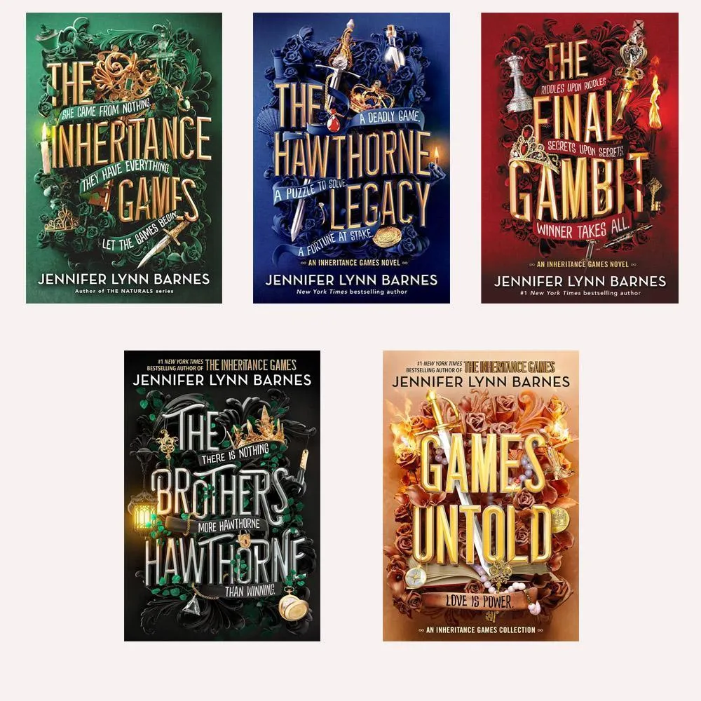 (5 Books Set) The Inheritance Games Series by Jennifer Lynn Barnes – The Inheritance Games | The Hawthorne Legacy | The Final Gambit | The Brothers Hawthorne | Games Untold
