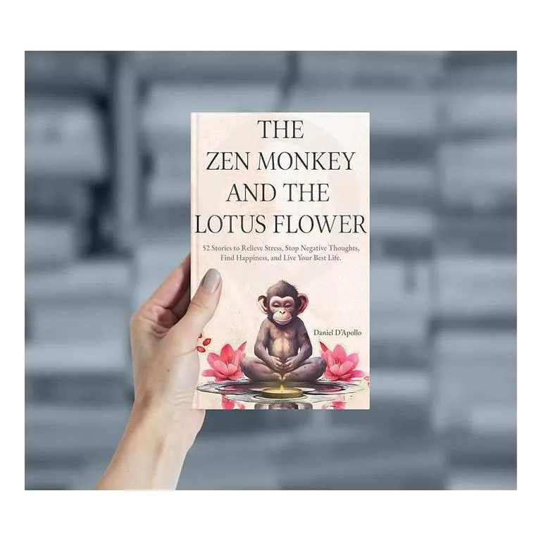 The Zen Monkey and the Lotus Flower by Daniel D’Apollon