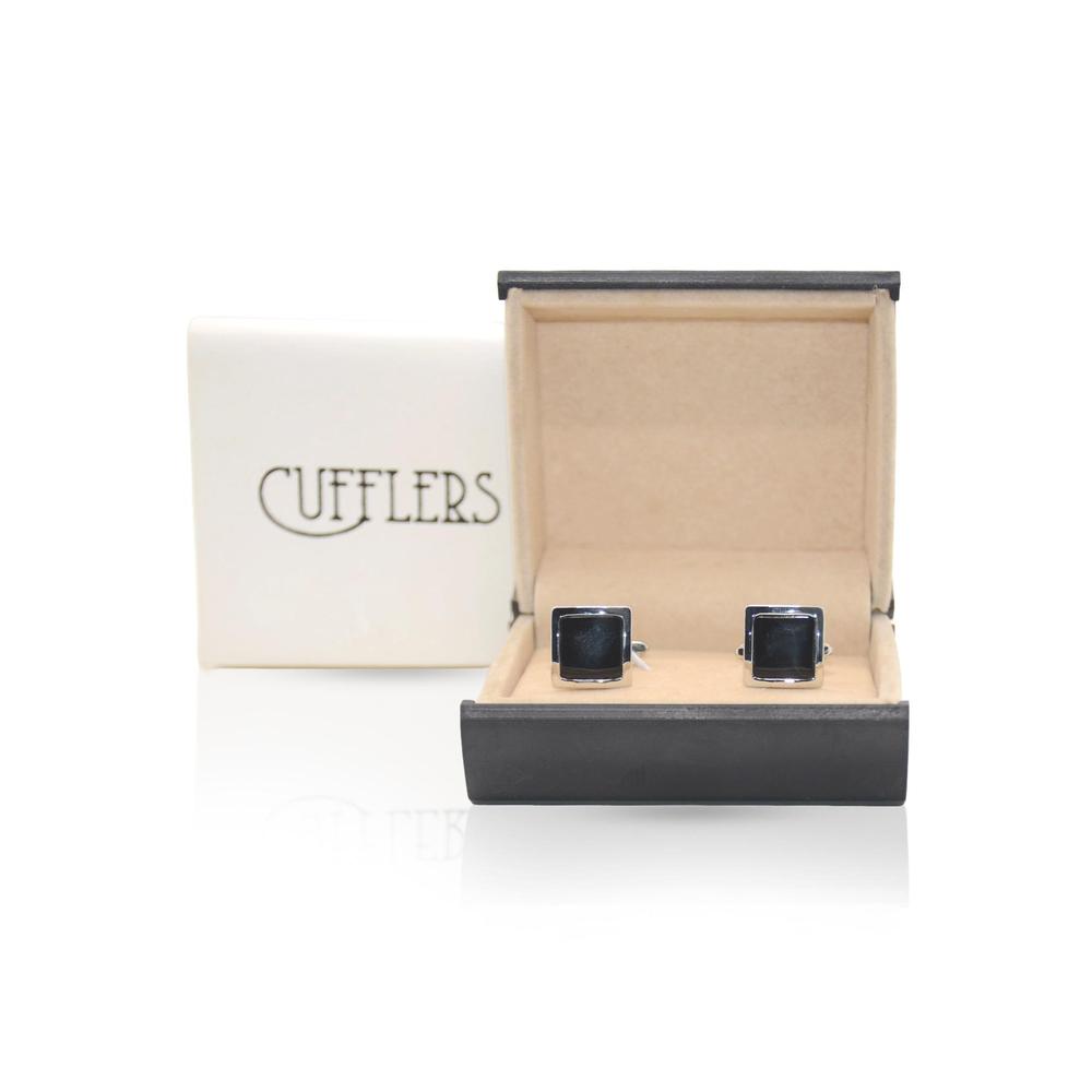 Cufflers Novelty Black Box Cufflinks - CU-2028, Black - Image 4