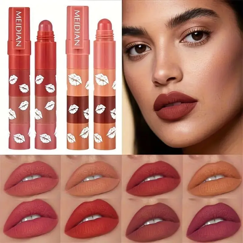 4 In 1 Multicolor Lipstick/Eyeshadow Stick, 1 Pc - Image 6