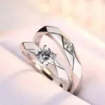Silver Plated Adjustable Rings Set
