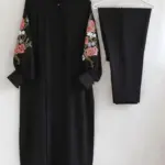 Stylish Women's Stitched 2 Pcs Linen Embroidered Shirt And Trouser Set