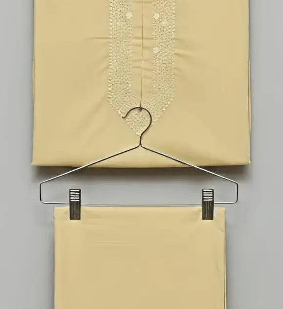 Men’s Unstitched Cotton Embroidered Suit