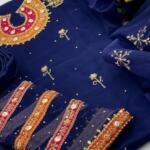 3 Pcs Women's Unstitched Fancy Organza Cut-work Embroidered Suit