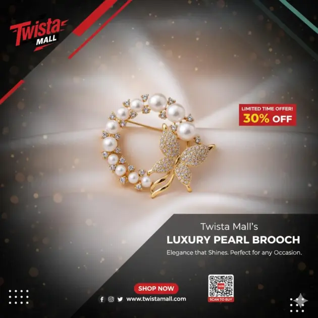 Beautiful Pearl Brooch
