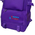 Purple Parachute School Backpack for Girls - 1 Pcs with Embroidered Design